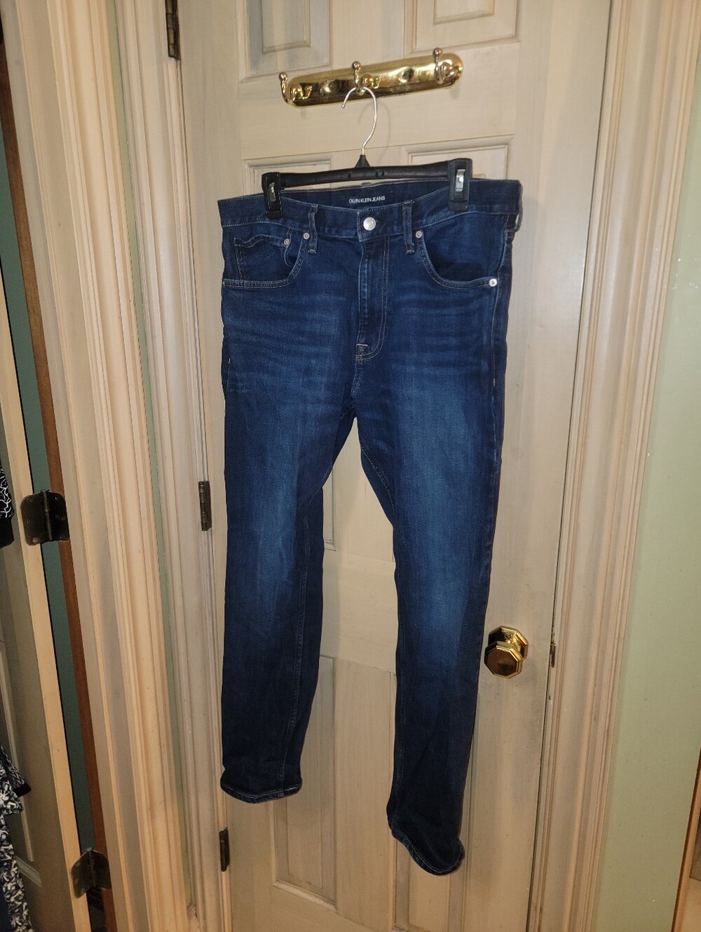 Mens Sz 33 X 30 Calvin Klein Classic 5 Pocket Dark Blue Jeans